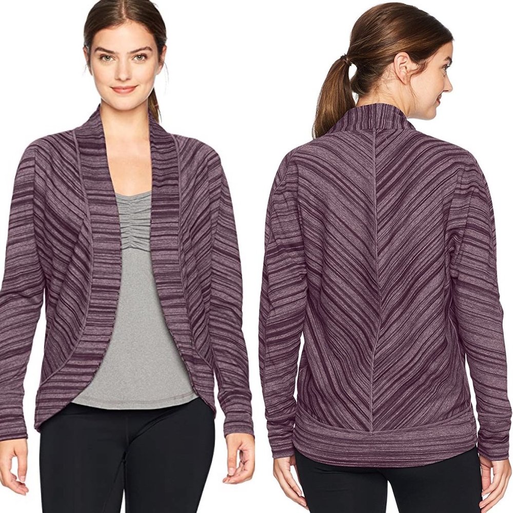 Prana Paradiso Cocoon Terry Cardigan Stripe Sz XL - Picture 1 of 7